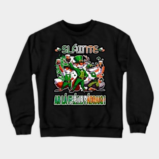 St Patricks Day, Celtic Critters Toast Crewneck Sweatshirt